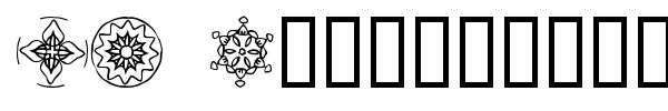JI Kaleidoscope Bats font preview